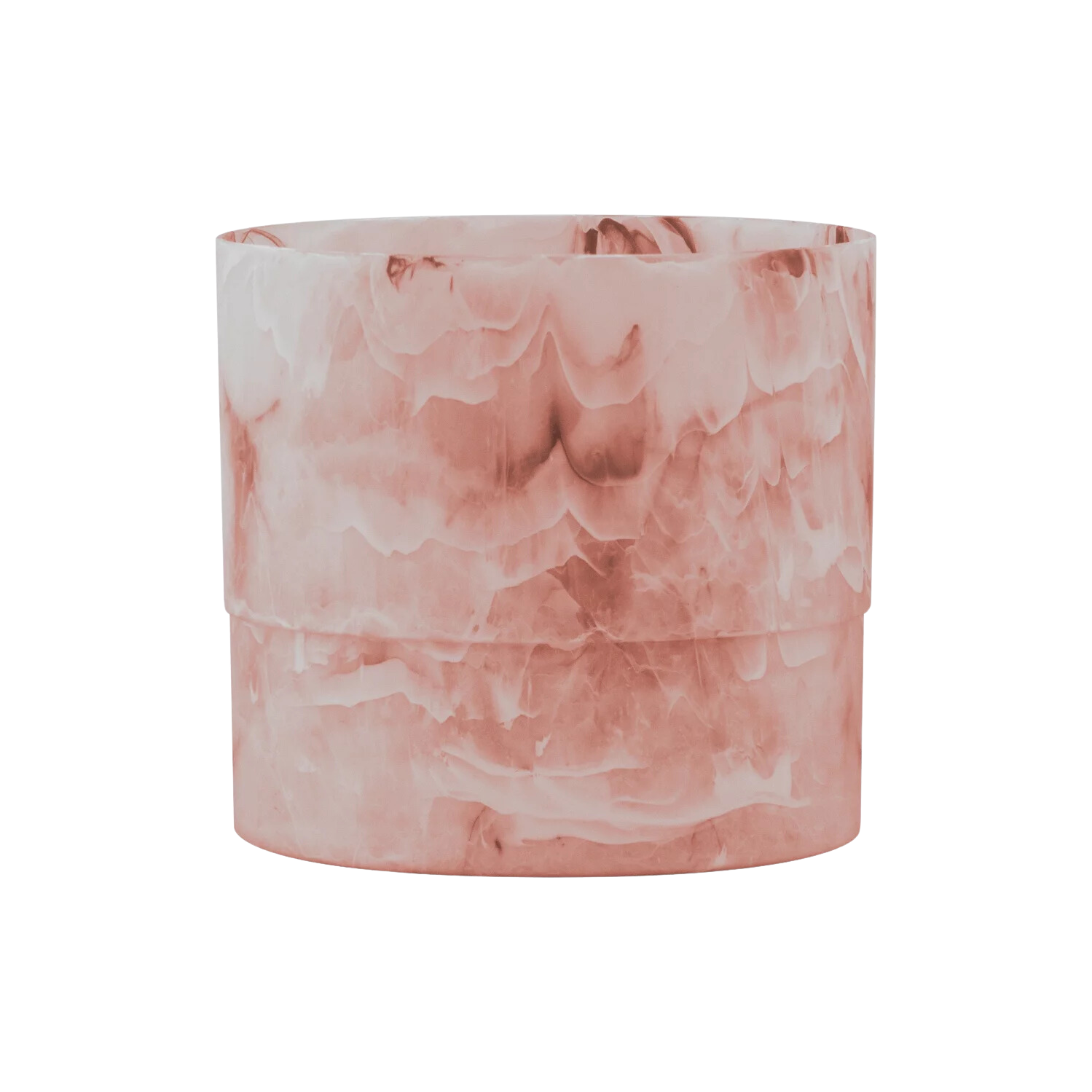 Cachepot Acrílico Milão Marmorizado Rosa