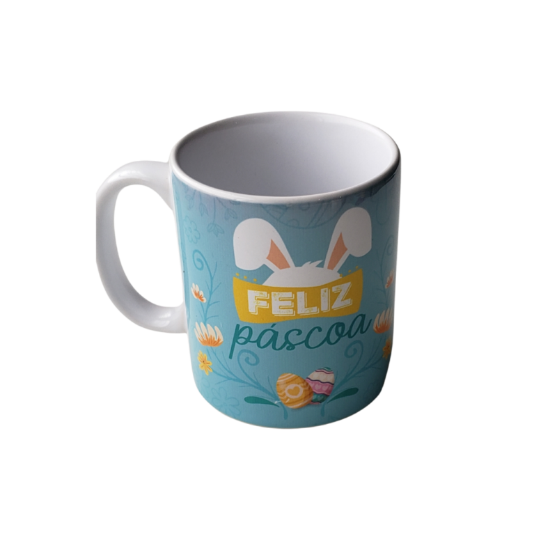 Caneca Feliz Páscoa Azul