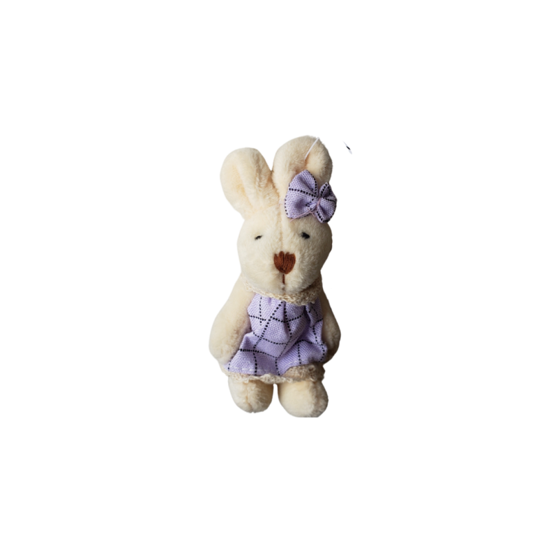 Coelhos De Pelúcia Xadrez Roxo