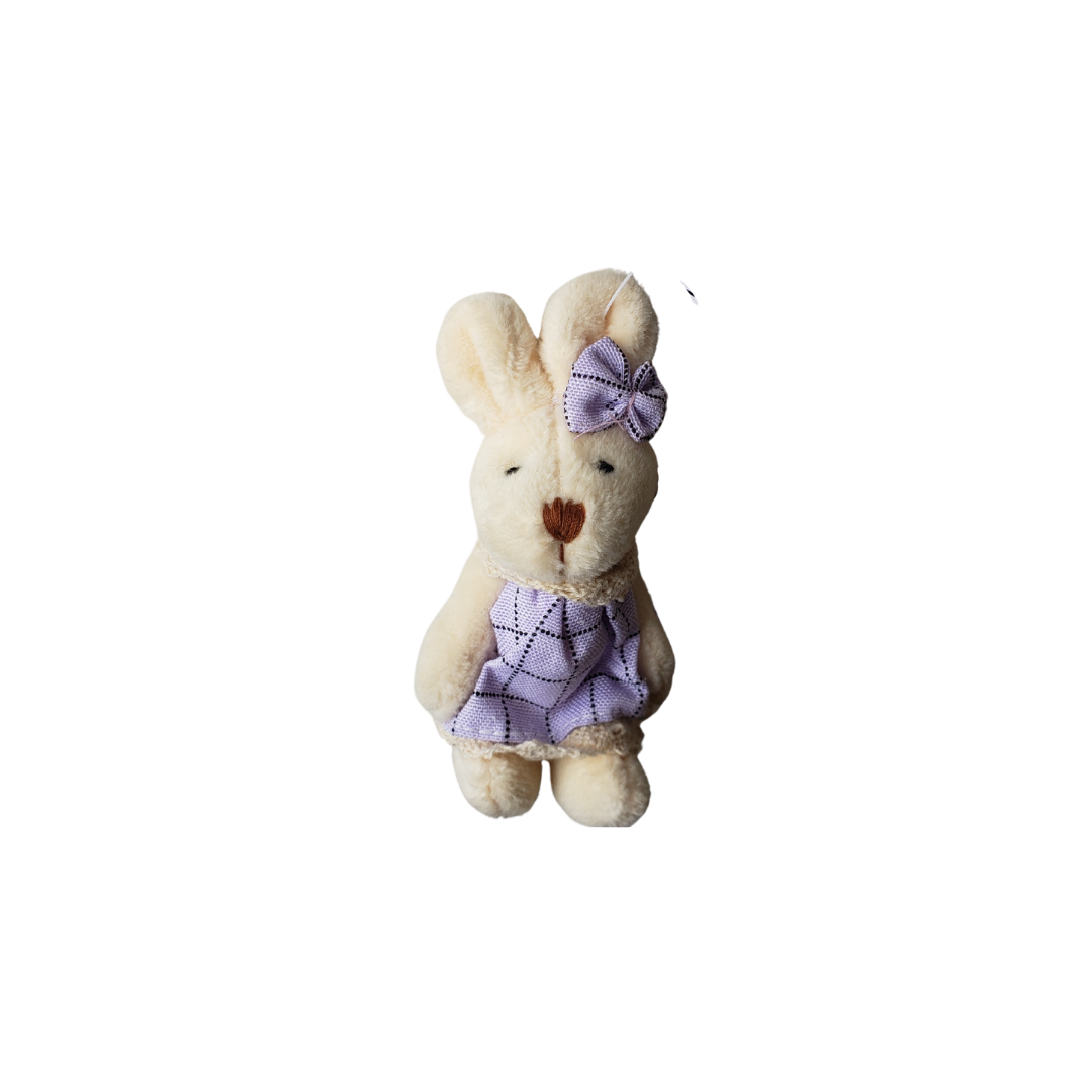 Coelhos De Pelúcia Xadrez Roxo