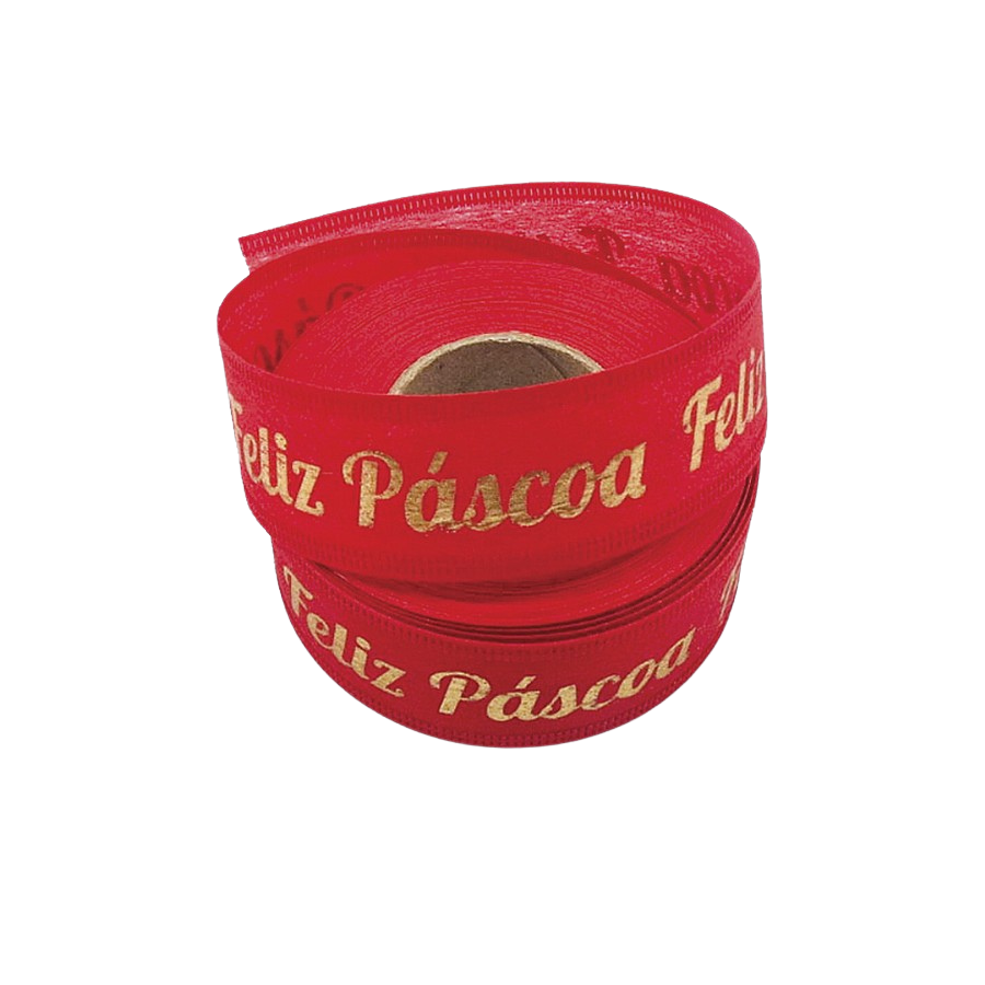 Fita Tnt Feliz Páscoa Vermelho (Páscoa)