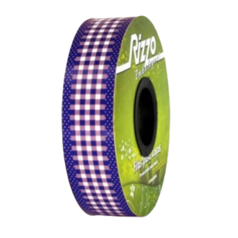 Fita Plástica Decorada Xadrez Azul Escuro