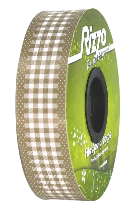 Fita Plástica Decorada Xadrez Kraft