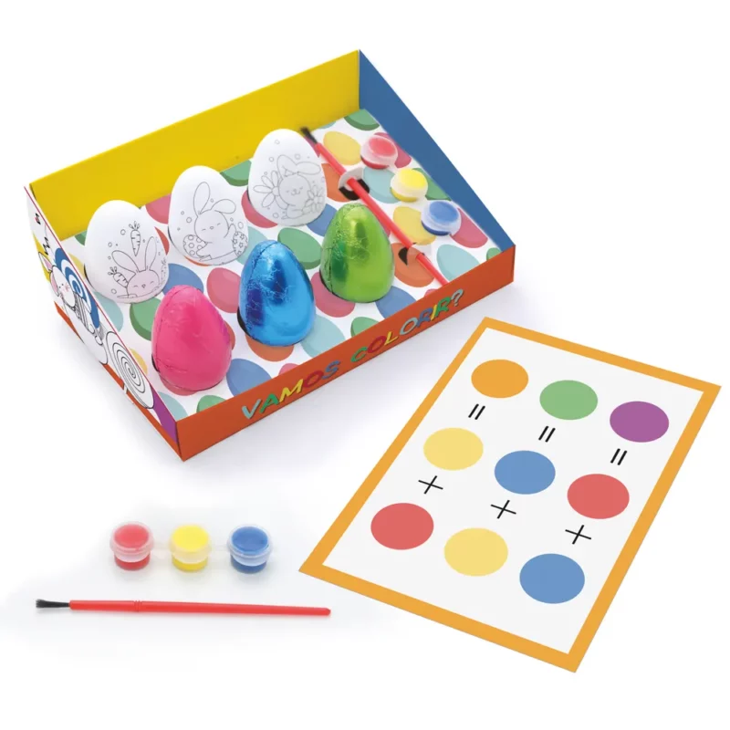 Caixa Kit Vamos Colorir Com 3 Ovinhos Guloseimas (Páscoa Kids)
