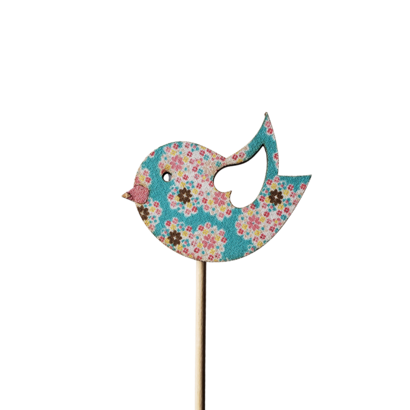 Pick Passarinho Com Flores