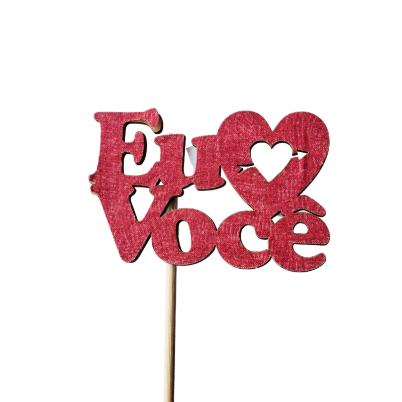 Pick Eu Amo Você Vermelho