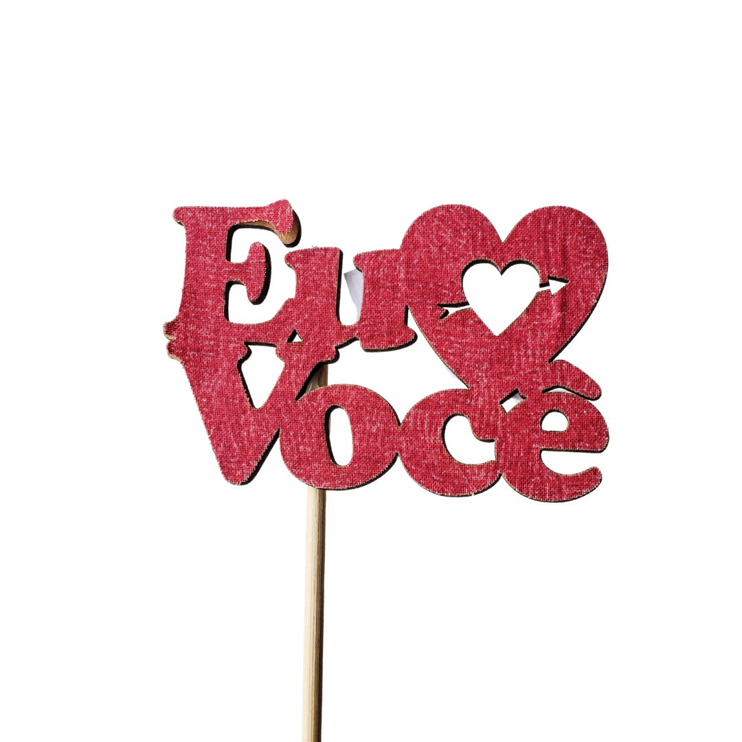 Pick Eu Amo Você Vermelho