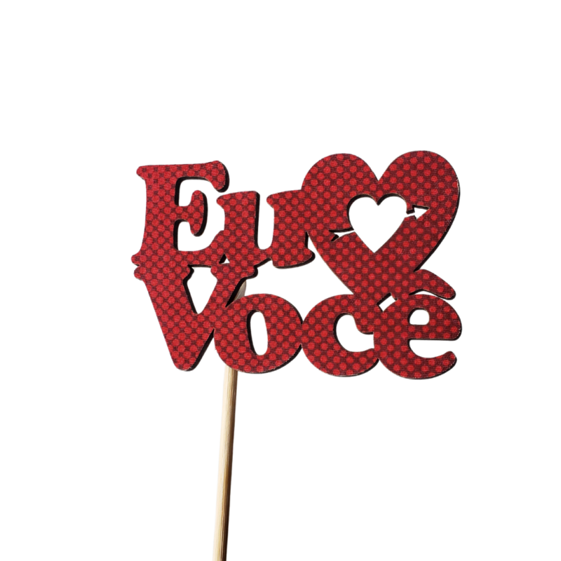 Pick Eu Amo Você Bolinhas Vermelhas