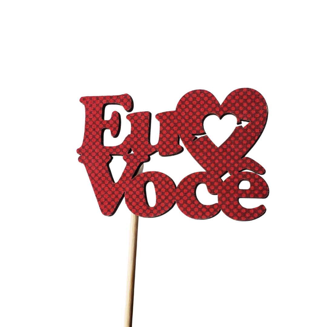 Pick Eu Amo Você Bolinhas Vermelhas