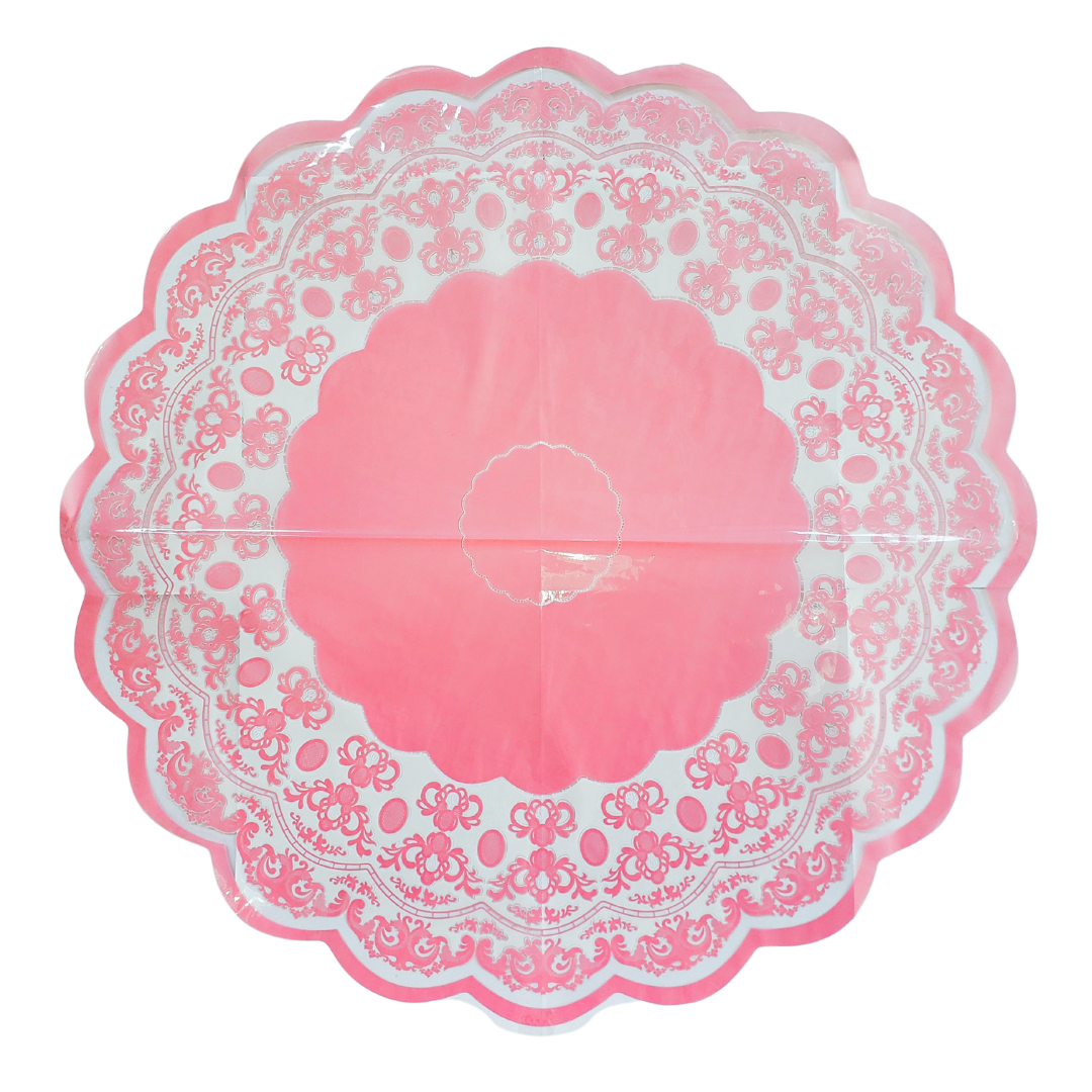 Poli Redondo Bordado Rosa