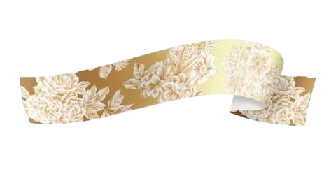 Fita Maxi Arazzo Floral Ouro