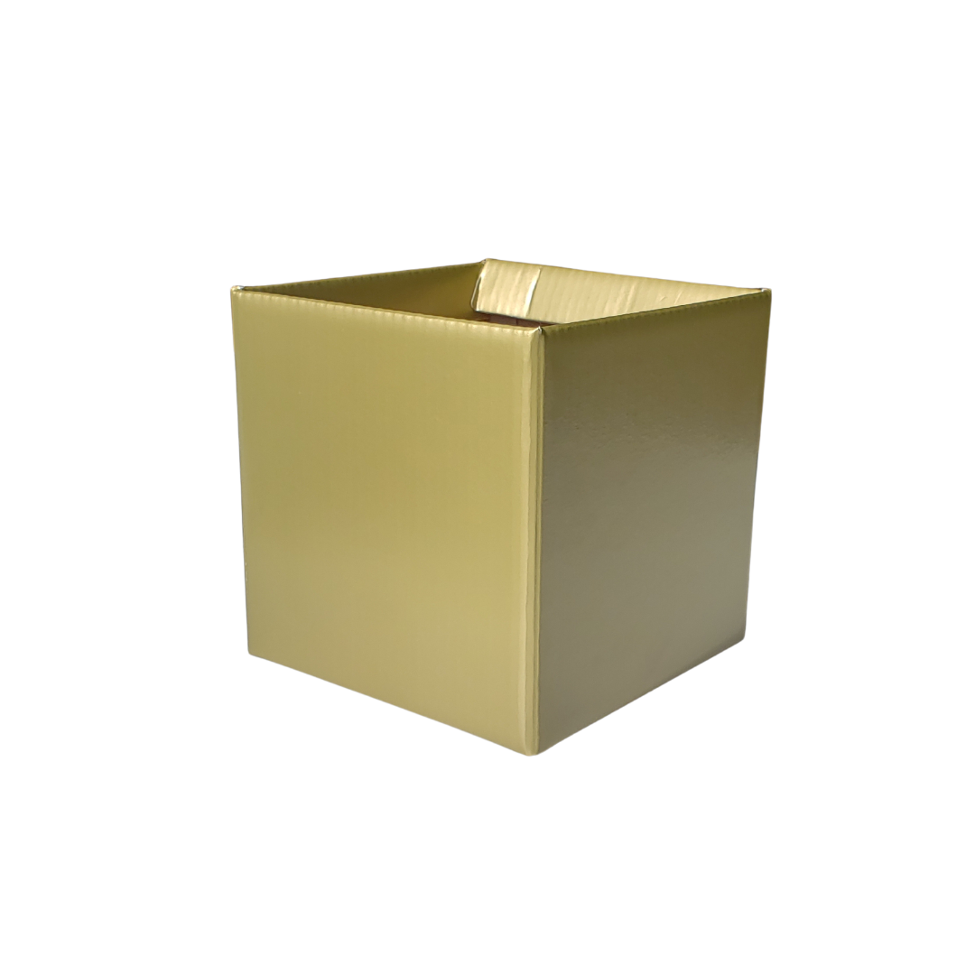 Cachepot Pote 11 Quadrado Liso Dourado