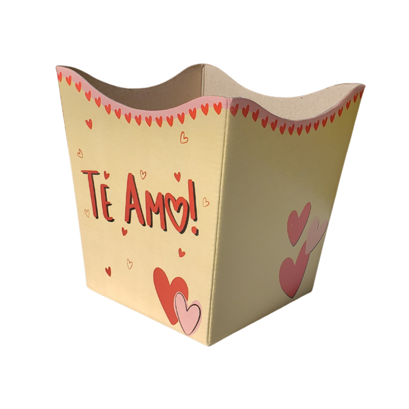 Cachepot Pote 15 Decorado Vintage Te Amo Natural