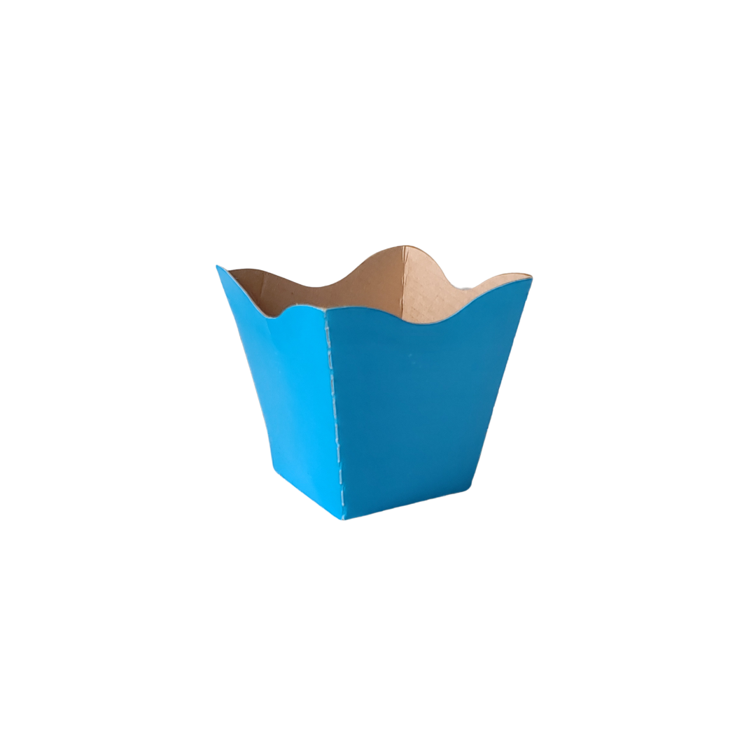 Cachepot Pote 9 Ondulado Liso Azul