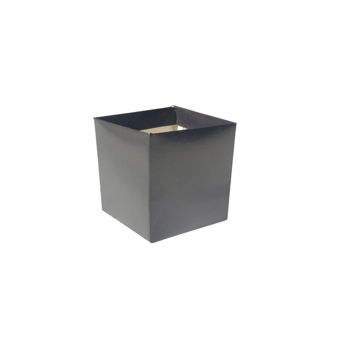 Cachepot Pote 9 Quadrado Liso Preto