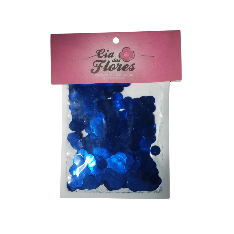 Confete Metalizado 1CM Azul