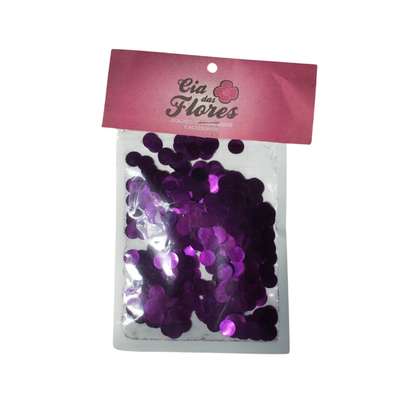 Confete Metalizado 1CM Roxo