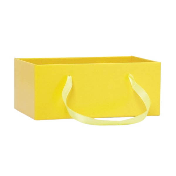 Cachepot Paper Retangular Com Alça Amarelo