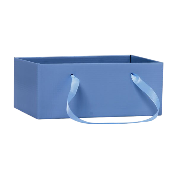 Cachepot Paper Retangular Com Alça Azul