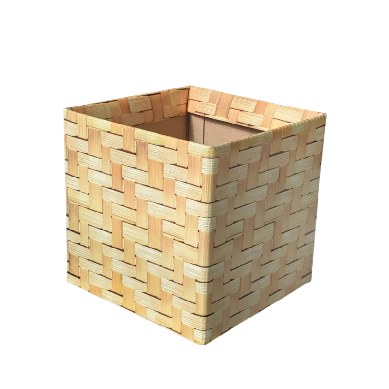 Cachepot Pote 11 Quadrado Bambu Trançado