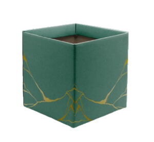 Cachepot Pote 11 Quadrado Mármore Verde