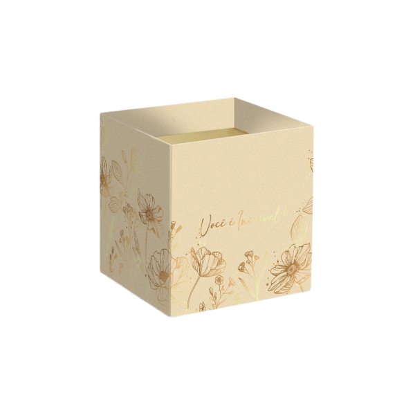Cachepot Pote 11 Você É Incrível C/ Hot Stamping Creme/Ouro