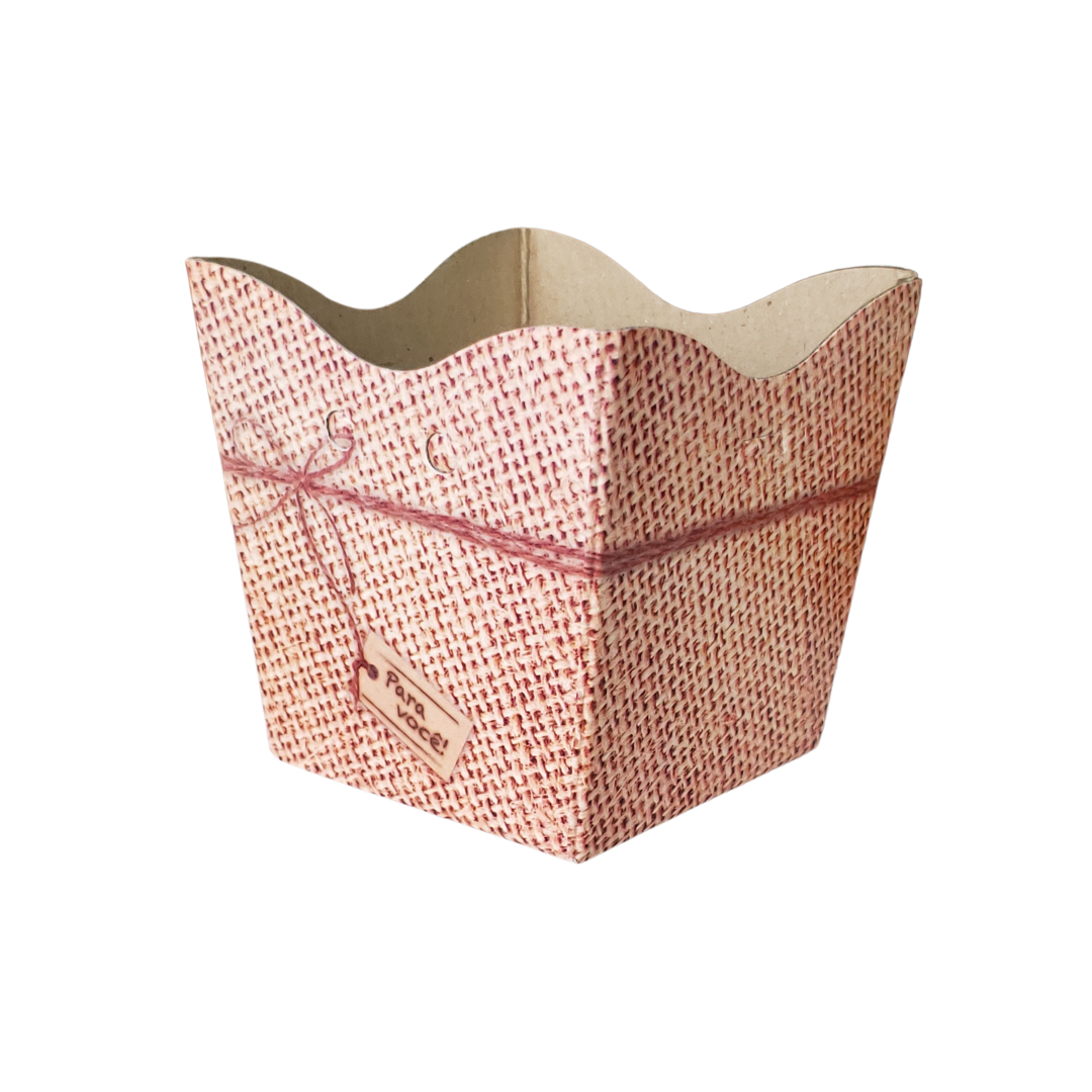 Cachepot Pote 11 Decorado Juta Natural