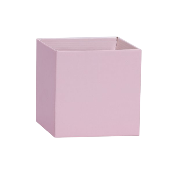 Cachepot Pote 15 Quadrado Liso Rosa Quartz