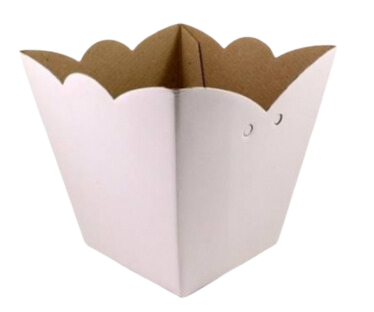 Cachepot Pote 9 Ondulado Trabalhado Liso Branco