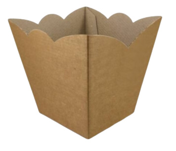 Cachepot Pote 9 Ondulado Trabalhado Liso Kraft
