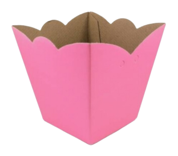 Cachepot Pote 9 Ondulado Trabalhado Liso Rosa