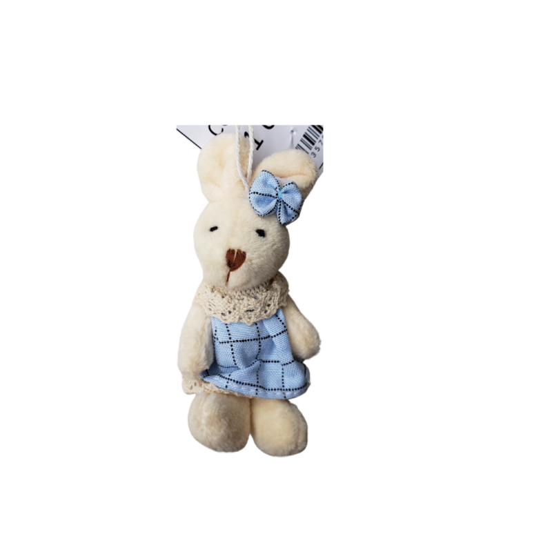 Coelhos De Pelúcia Xadrez Azul