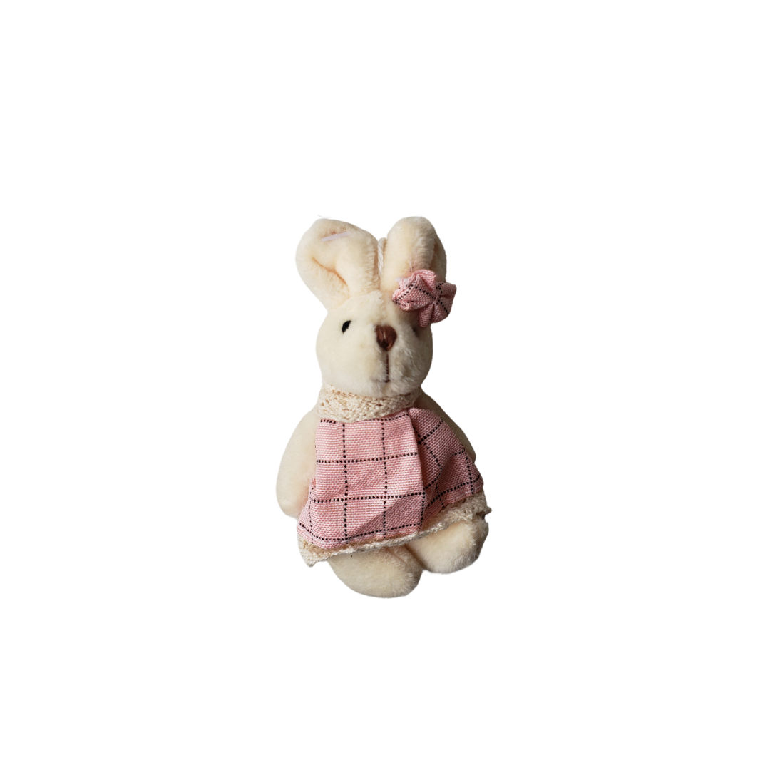 Coelhos De Pelúcia Xadrez Rosa