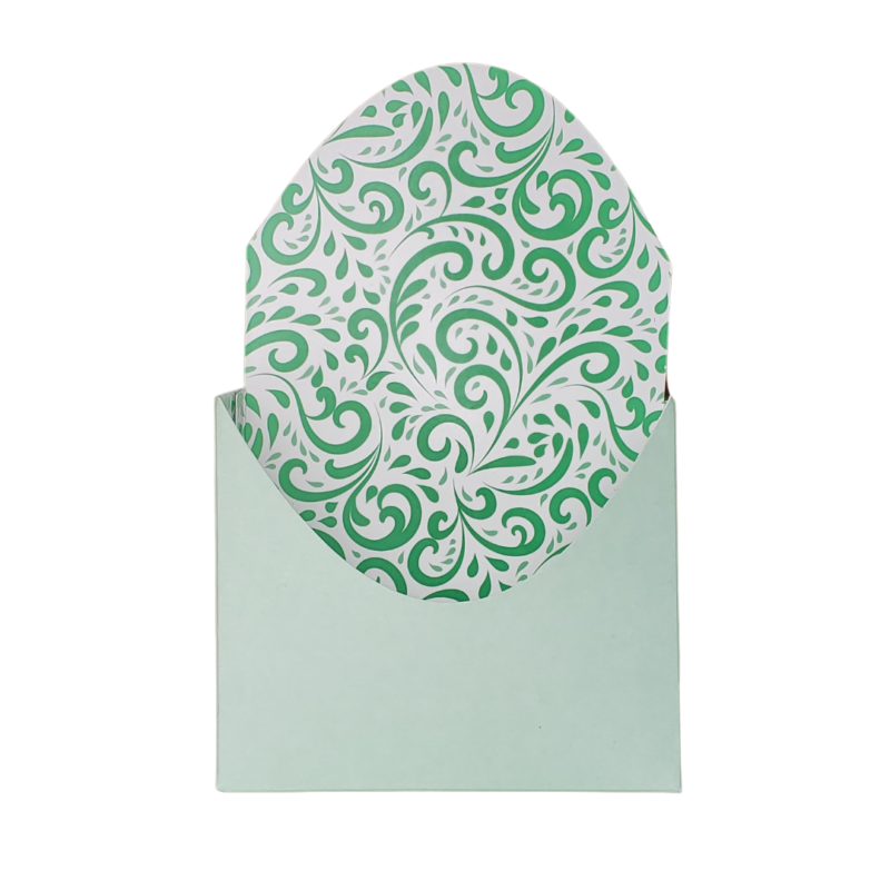Envelope Carta Decorado Verde Água