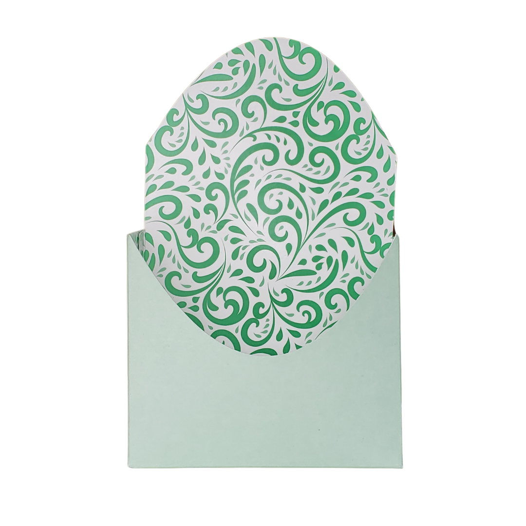Envelope Carta Decorado Verde Água