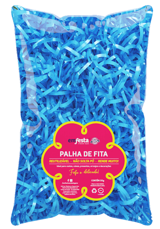 Palha De Fita Azul Claro