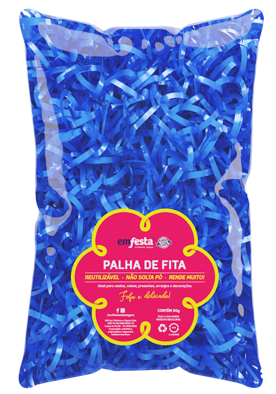 Palha De Fita Azul Escuro