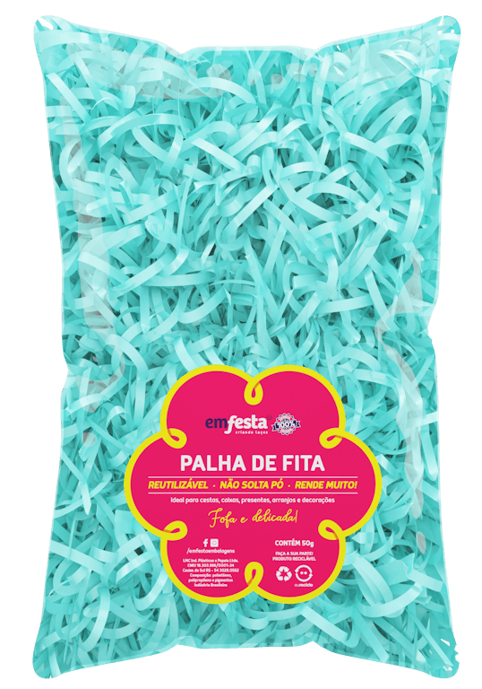 Palha De Fita Candy Blue