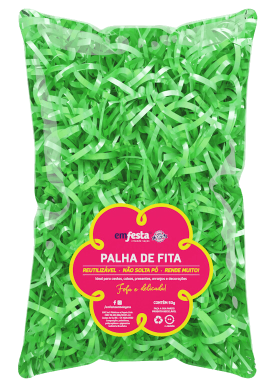Palha De Fitas Verde Limão