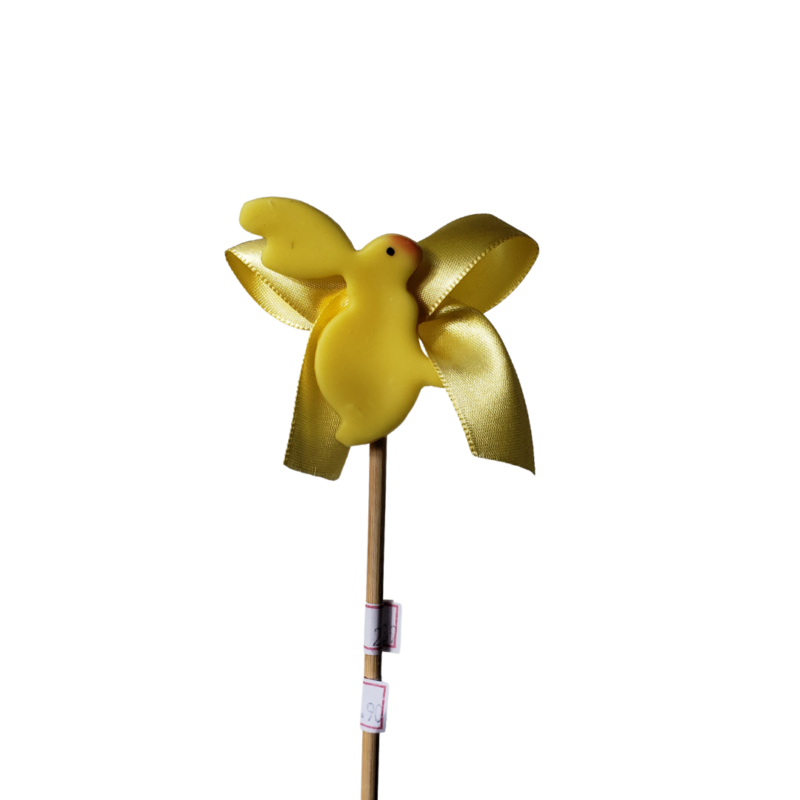 Pick Páscoa Coelho Com Laço Amarelo