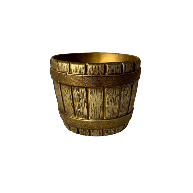 Vaso Barril G Natural Metalizado
