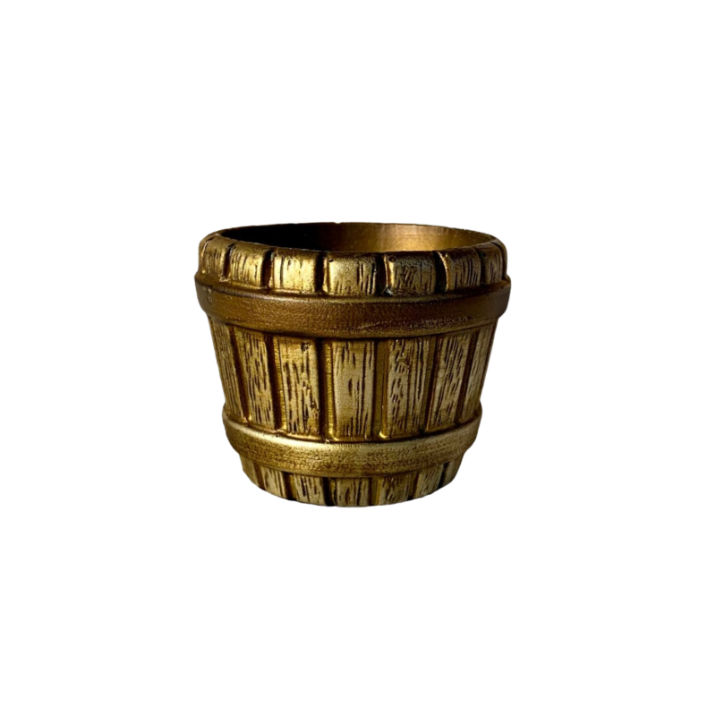 Vaso Barril PP Natural Metalizado