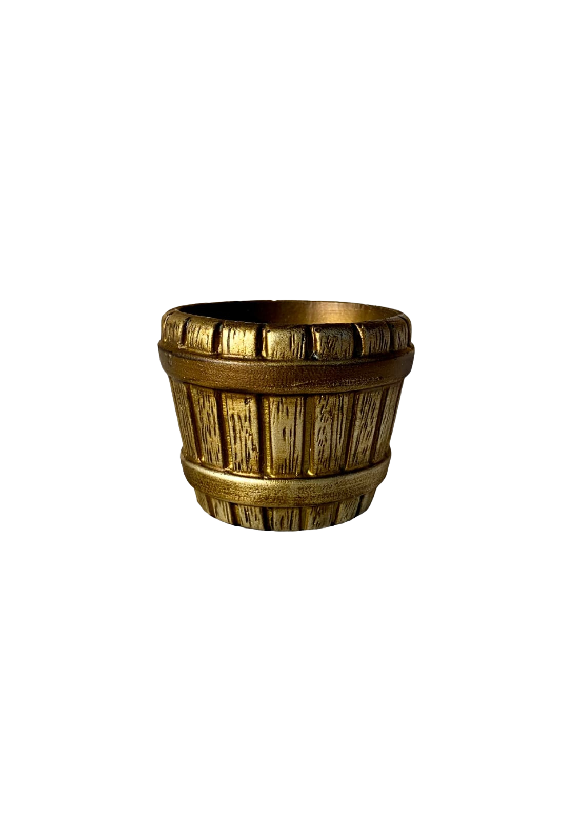 Vaso Barril PP Natural Metalizado
