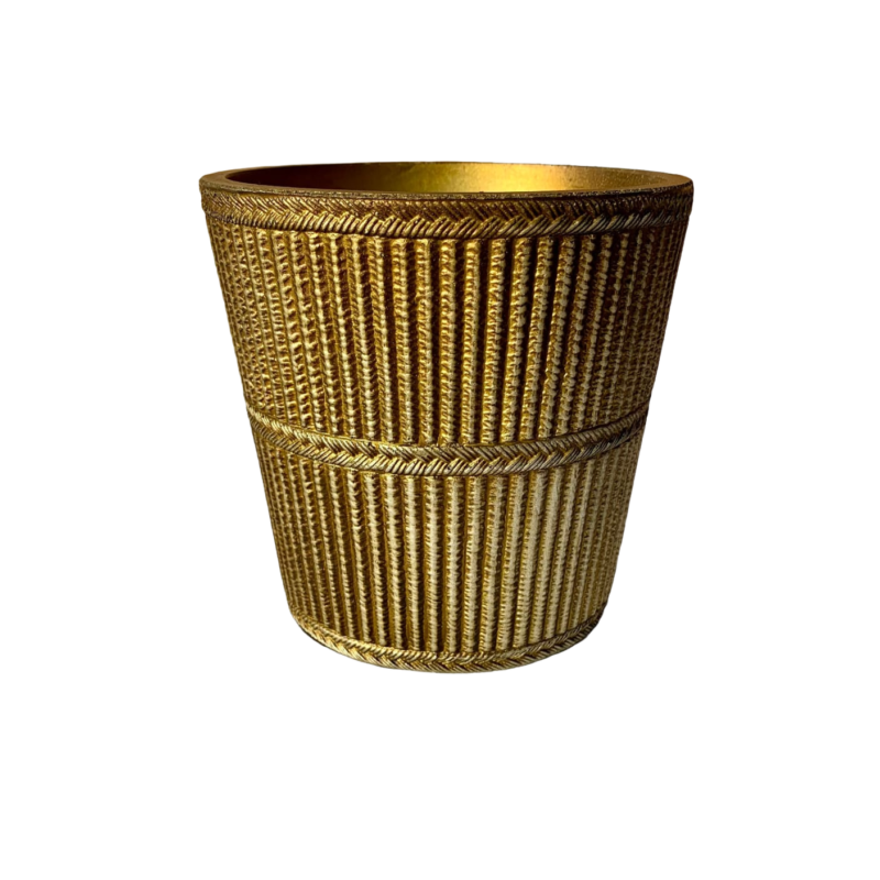 Vaso Corda M Natural Metalizado
