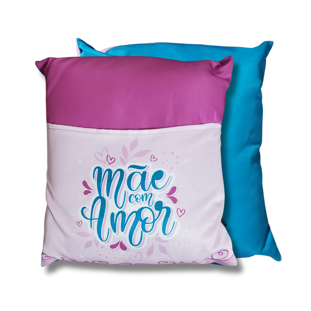 Almofada " Mãe Com Amor" (Dia das Mães)