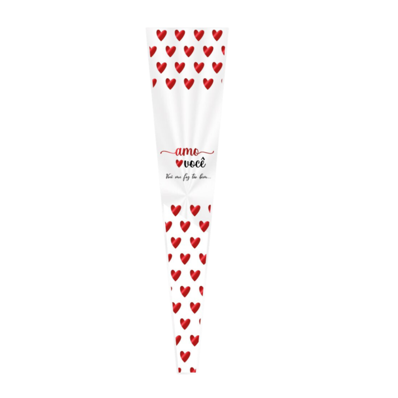 Botão Cone Transp. Amo Você (Dia Das Mães)