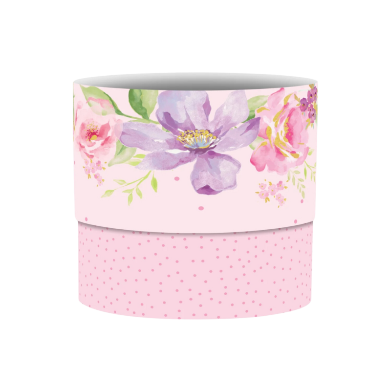 Cachepot Acrílico Milão Flora Pote 15 Rosa (Dia Das Mães)