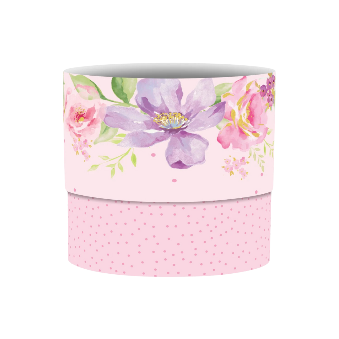 Cachepot Acrílico Milão Flora Pote 15 Rosa (Dia Das Mães)