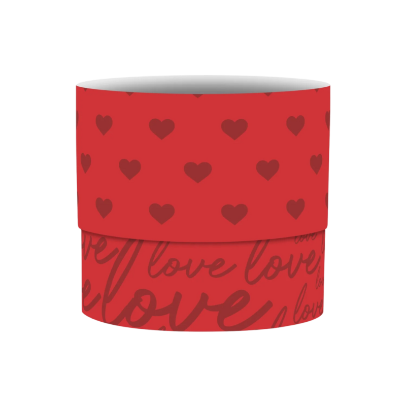 Cachepot Acrílico Milão Love Passion Pote 15 Vermelho (Dia Das Mães)