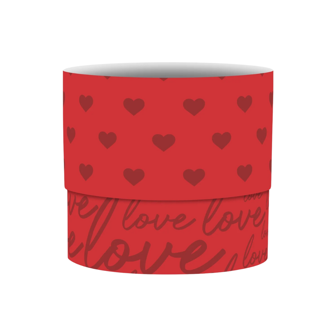 Cachepot Acrílico Milão Love Passion Pote 15 Vermelho (Dia Das Mães)